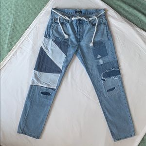 The Avery Boyfriend Patchwork Ralf Lauren Jeans